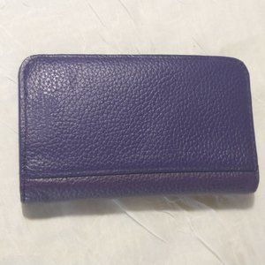 Women's Buxton Credit Card Wallet Midnight Blue Snap Closure